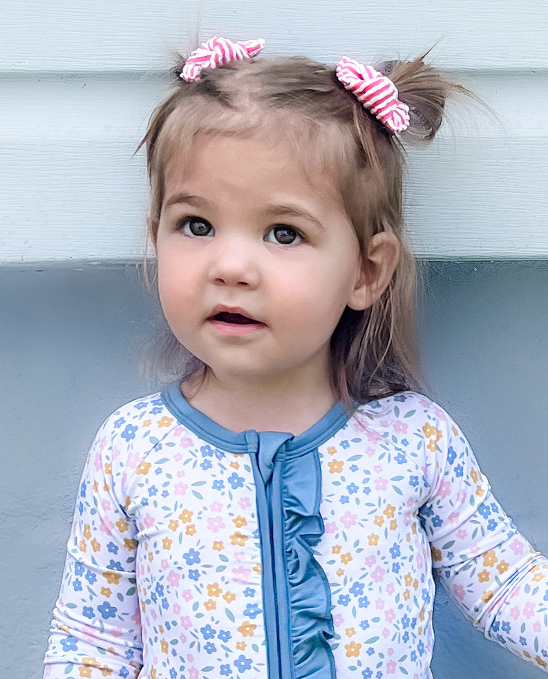 Floral Haze Ruffle Butt Zippered Romper