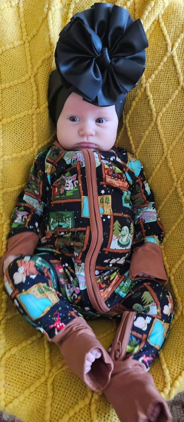 Camp Cryptids Zippered Romper