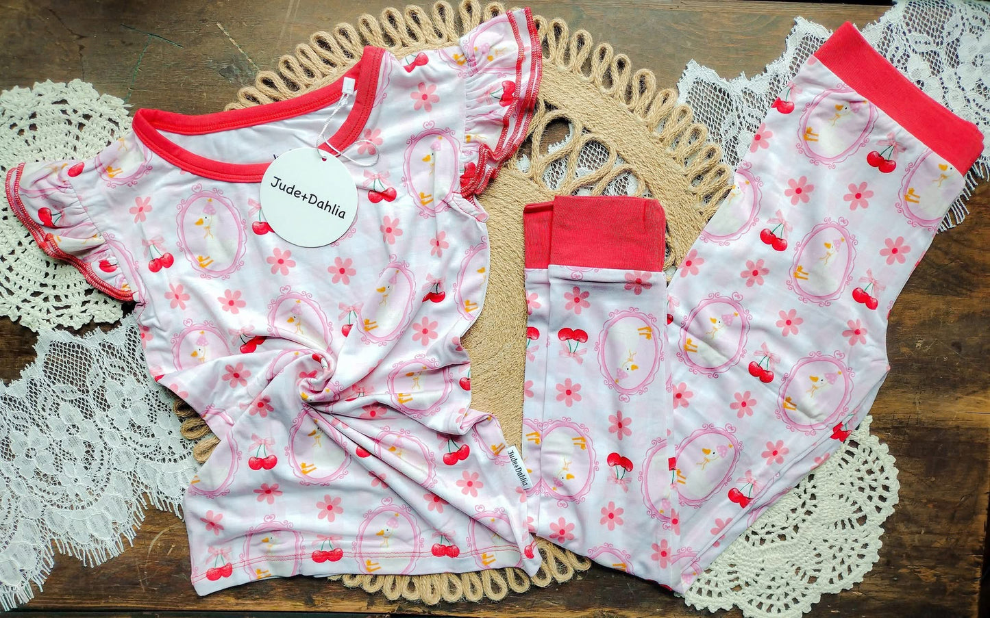 Emma Flutter Sleeve Two Piece PJs