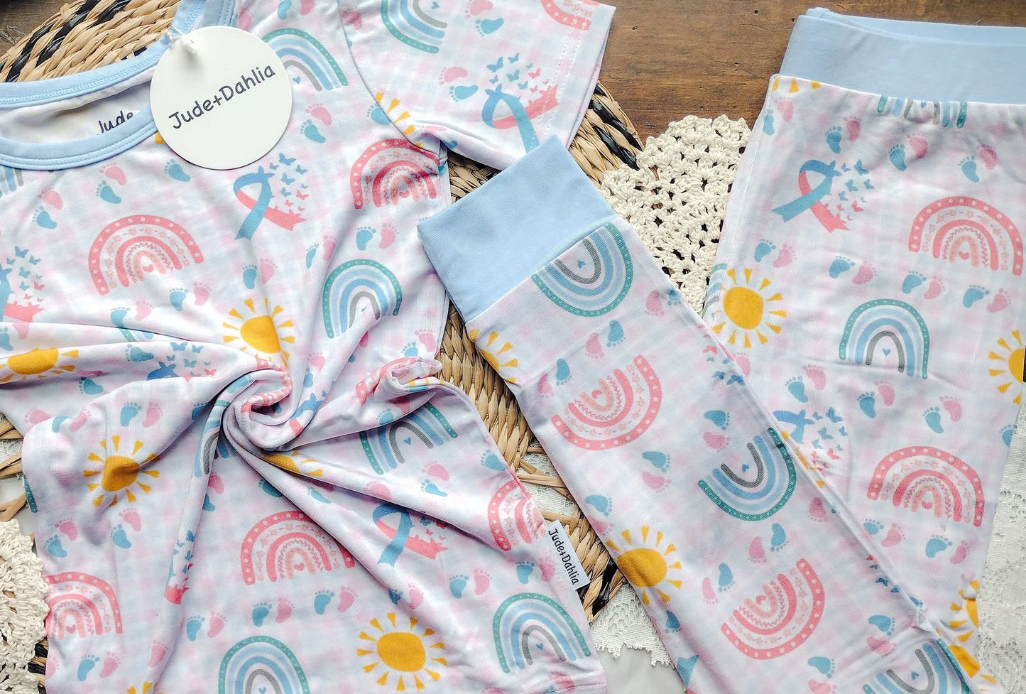 Tied To Our Hearts Two Piece PJs