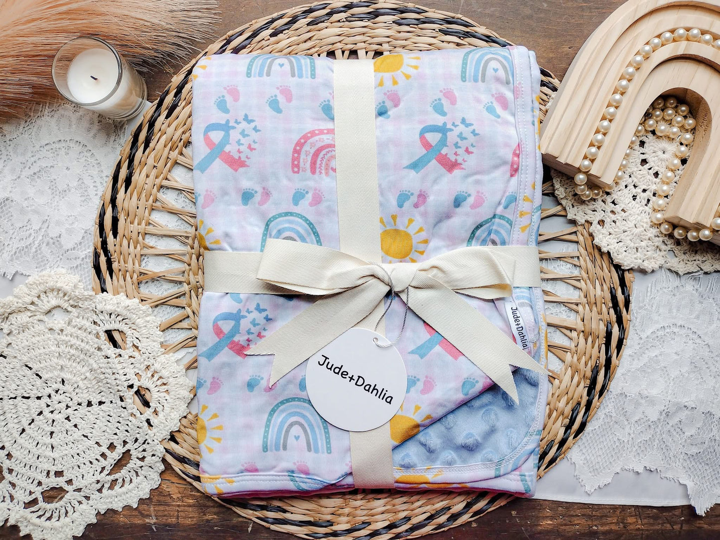 Tied To Our Hearts Travel Blanket