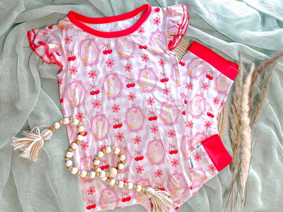 Emma Flutter Sleeve Two Piece PJs