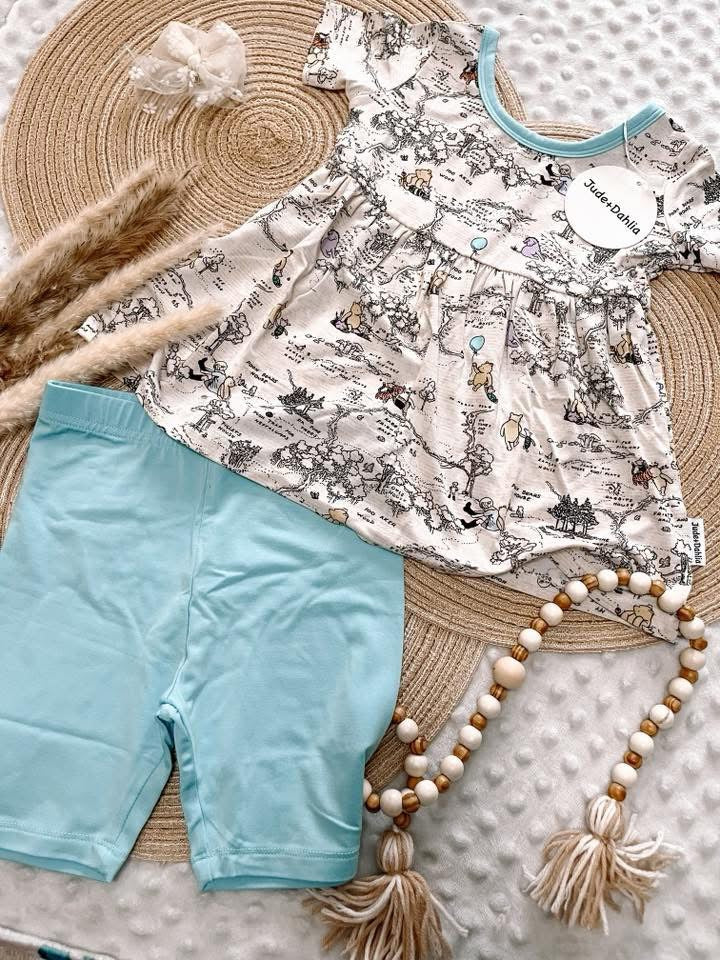Hunny Trails Peplum+Bikers Set
