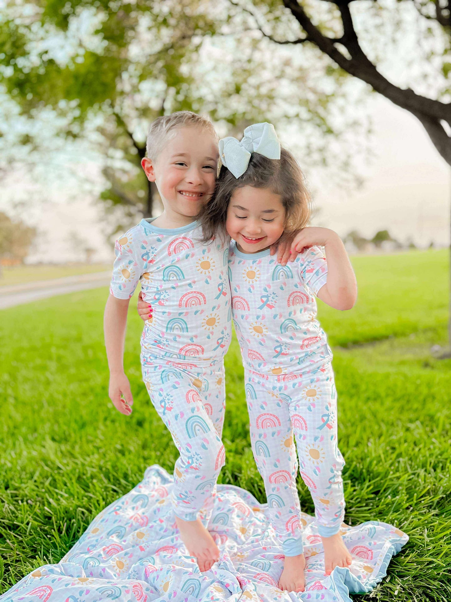 Tied To Our Hearts Two Piece PJs