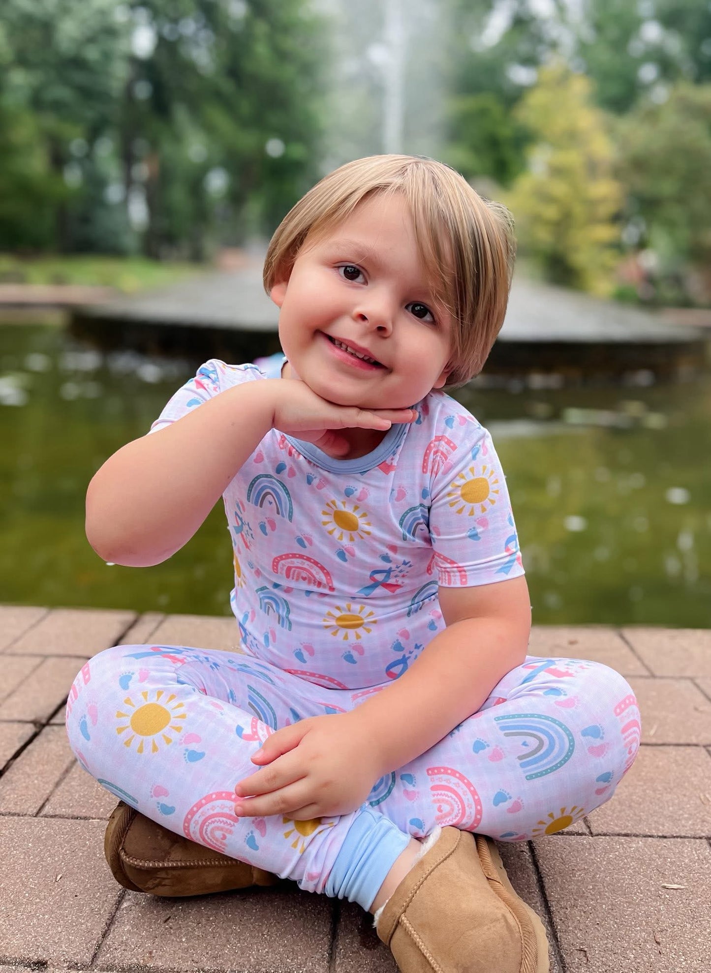 Tied To Our Hearts Two Piece PJs