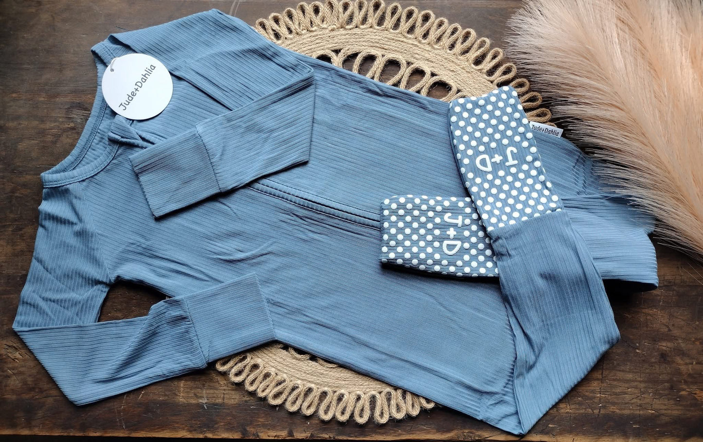Moonlit Tide Ribbed Zippered Romper