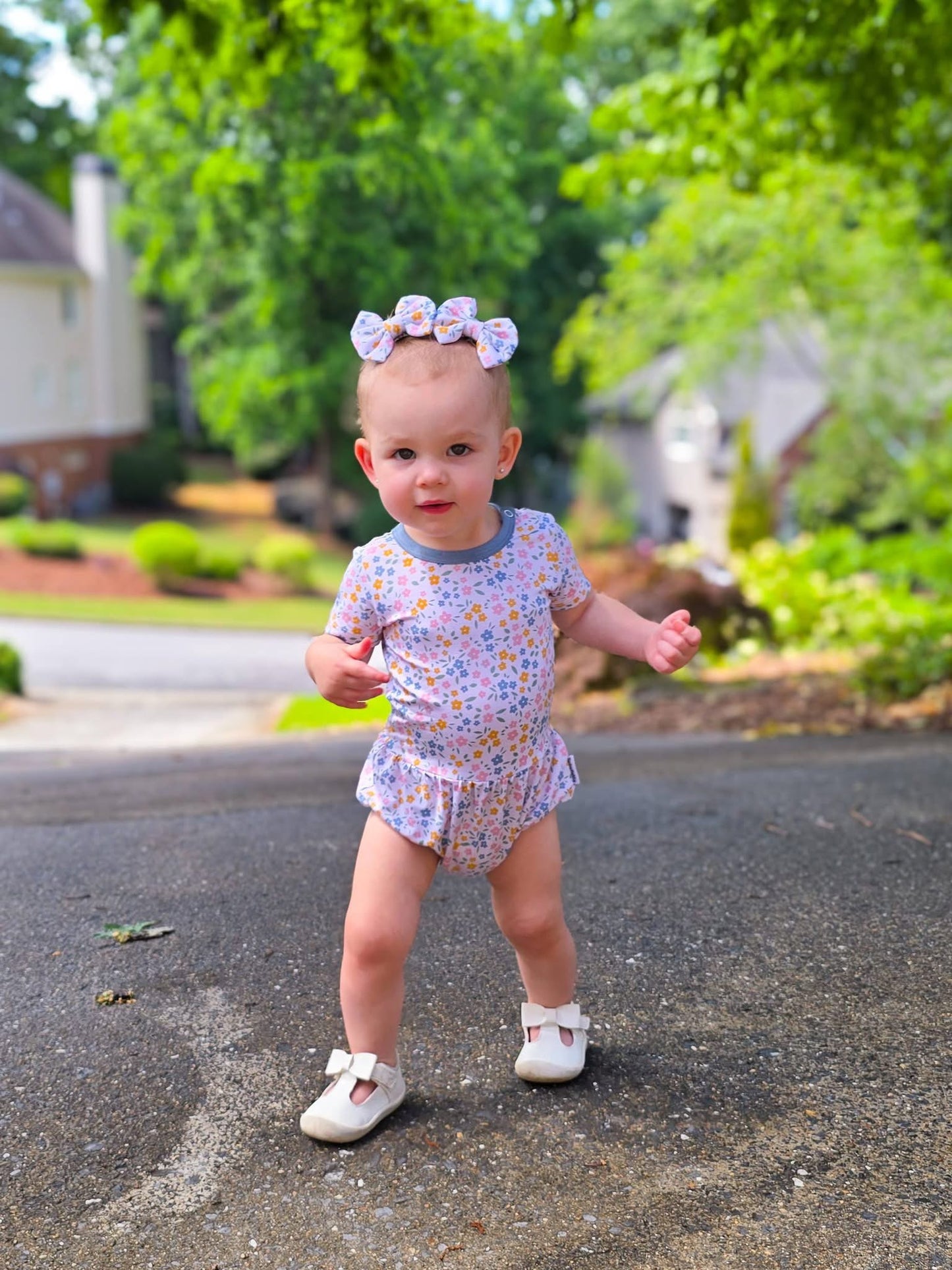 Floral Haze Bubble Romper