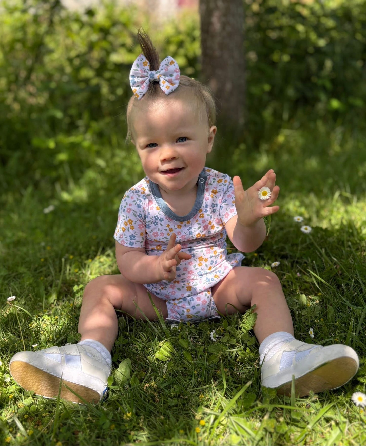 Floral Haze Clip Bow