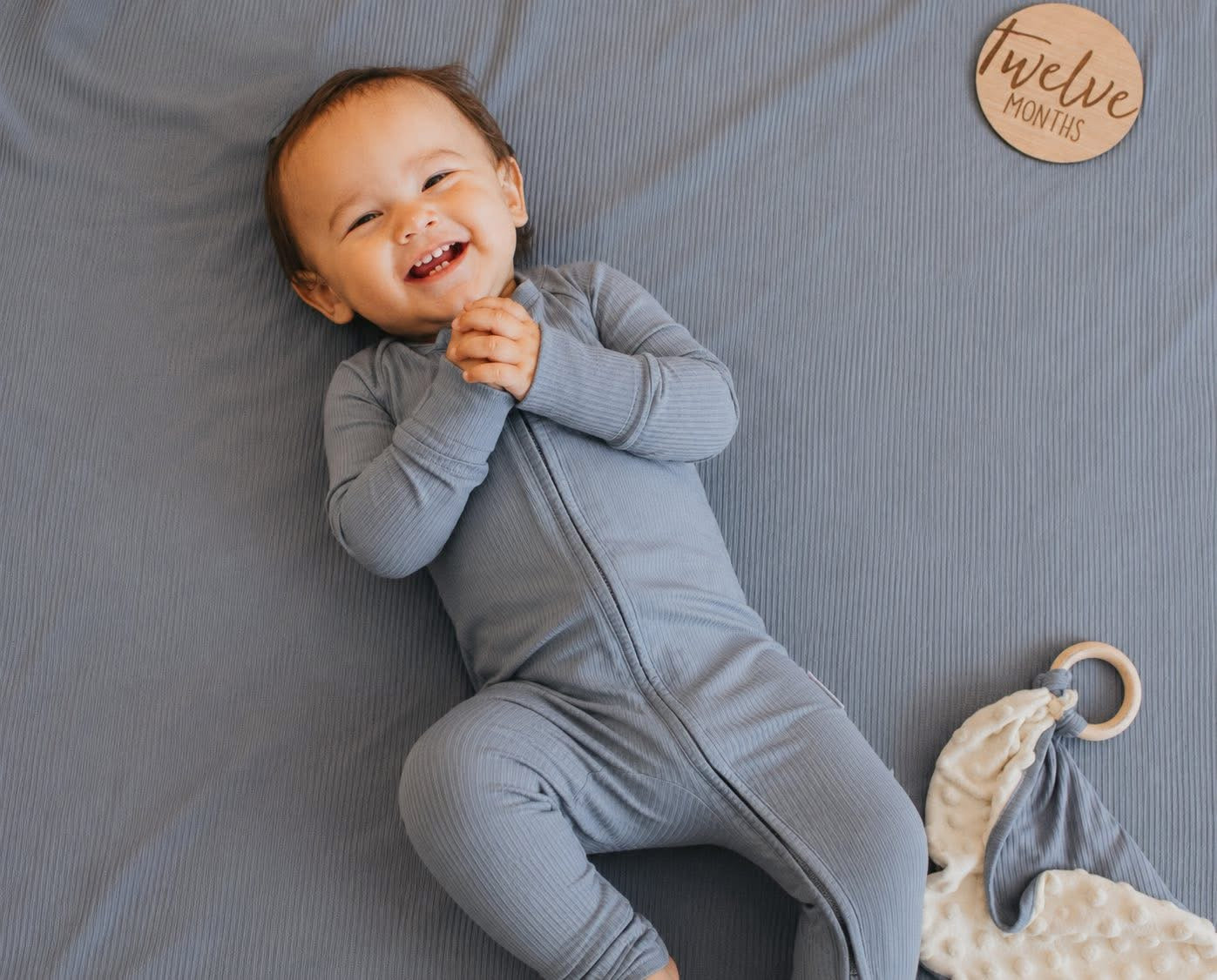 Moonlit Tide Ribbed Zippered Romper