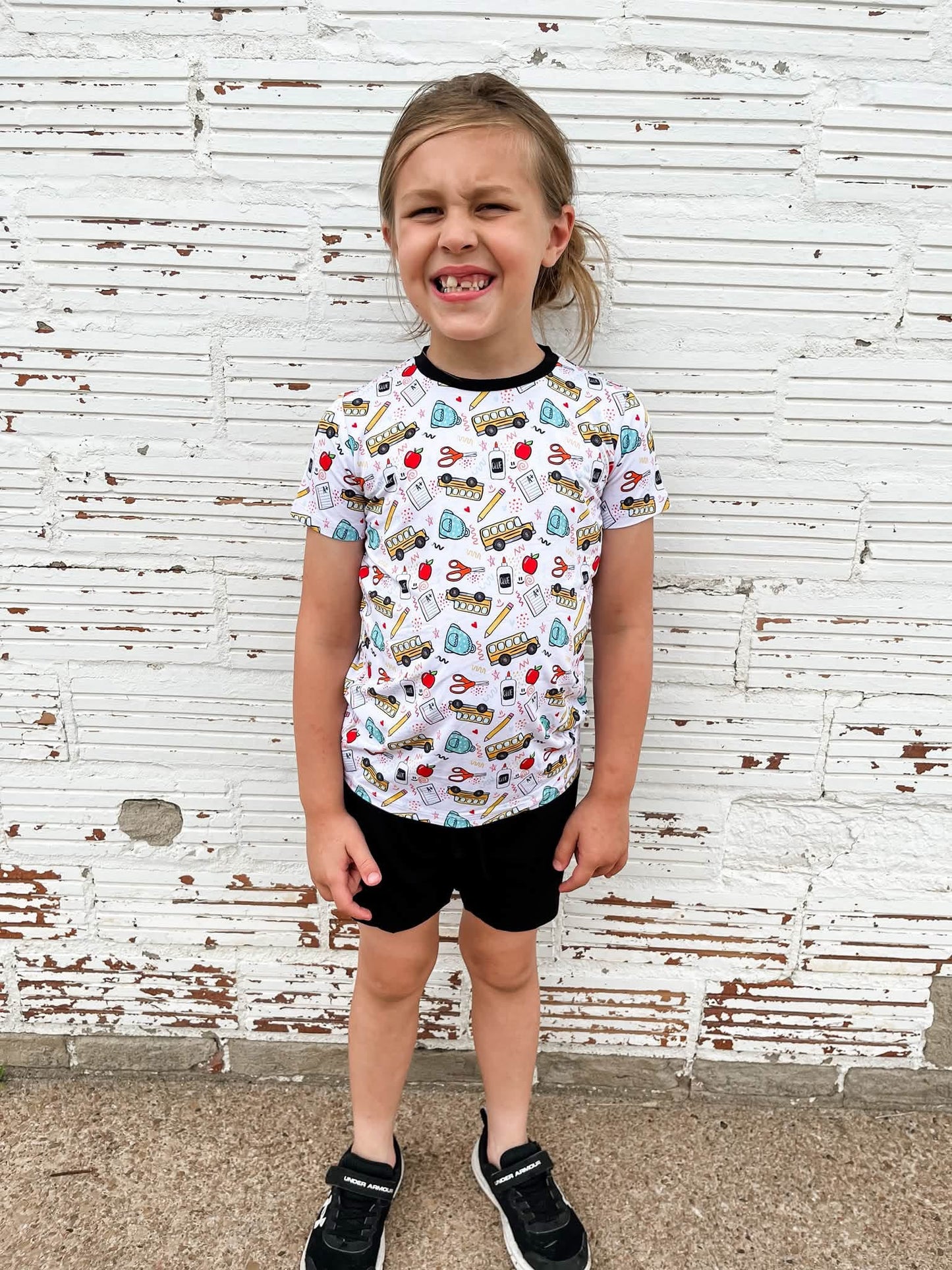 Pencil Pals Tee+Solid Shorts