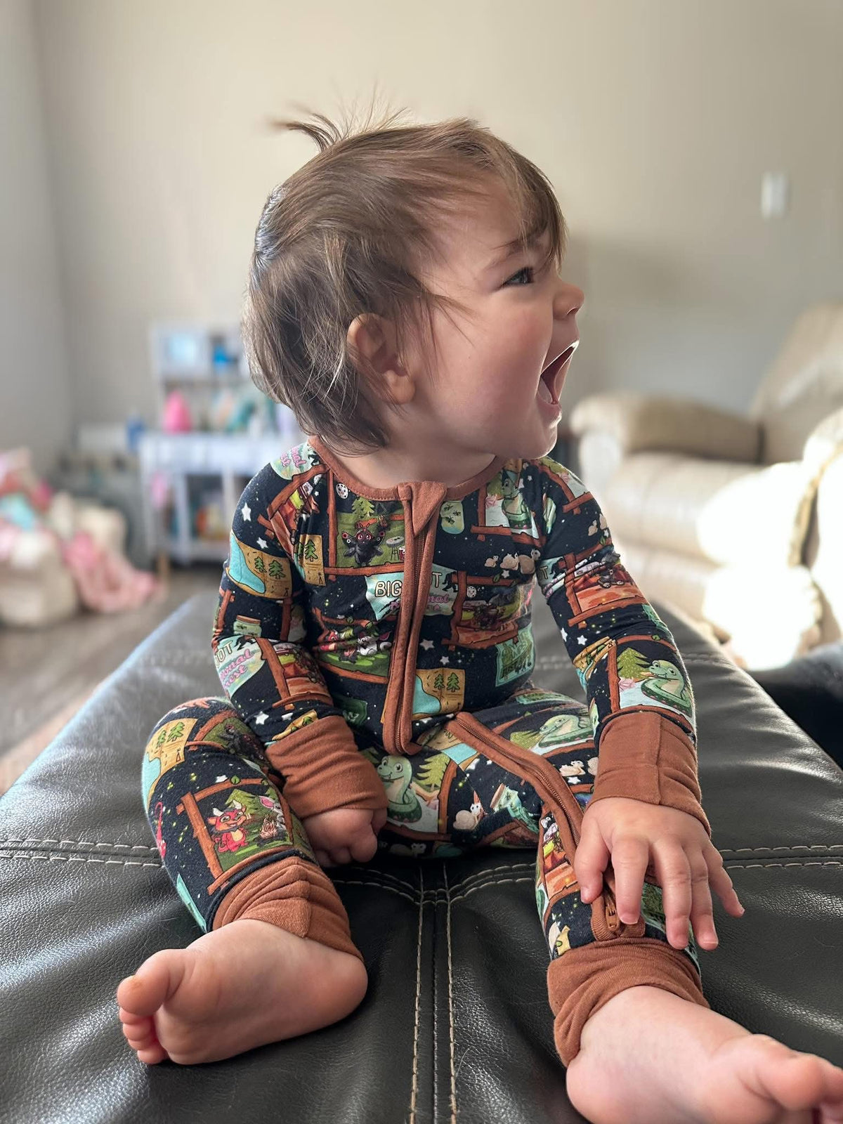 Camp Cryptids Zippered Romper