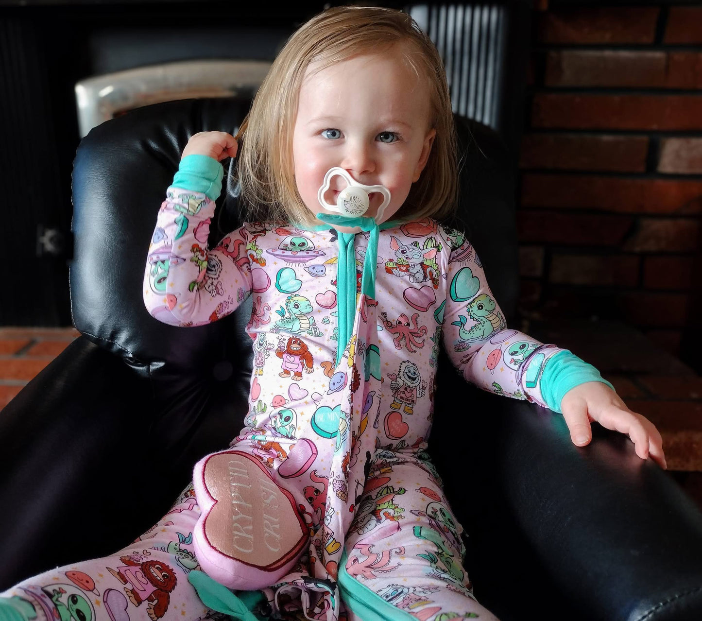 Cryptid Crush Zippered Romper