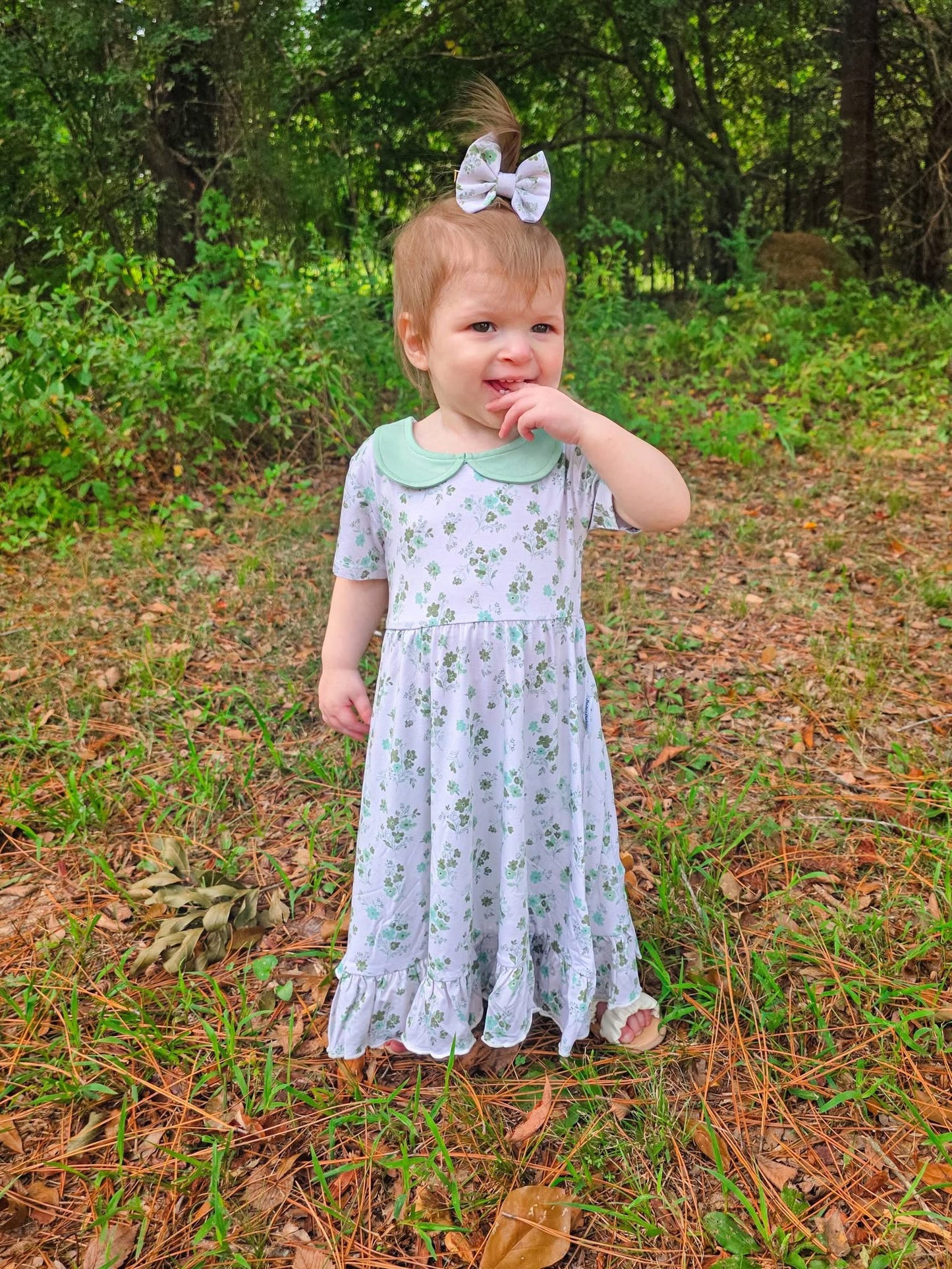 Livie Collared Twirl+Solid Leggings