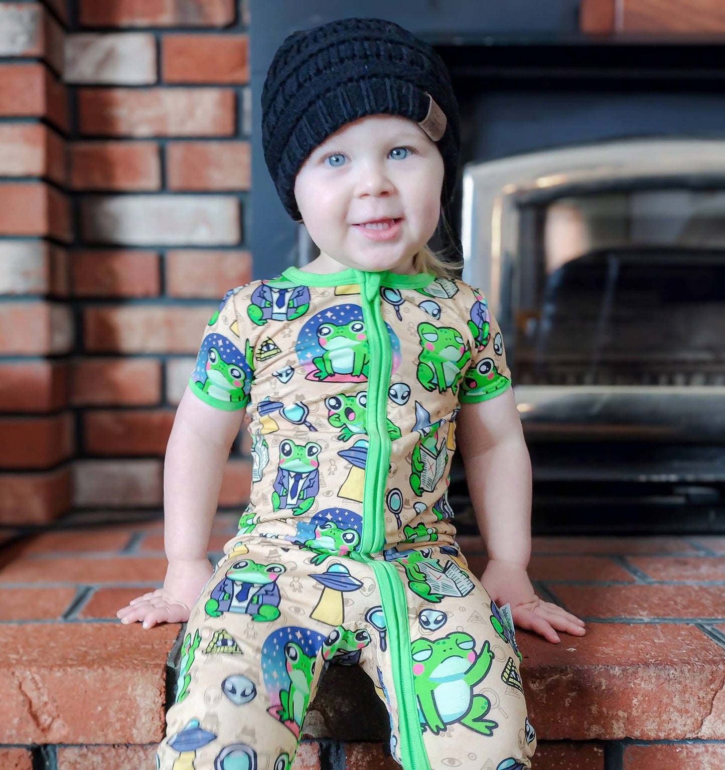 Brann Short Sleeve Zippered Romper