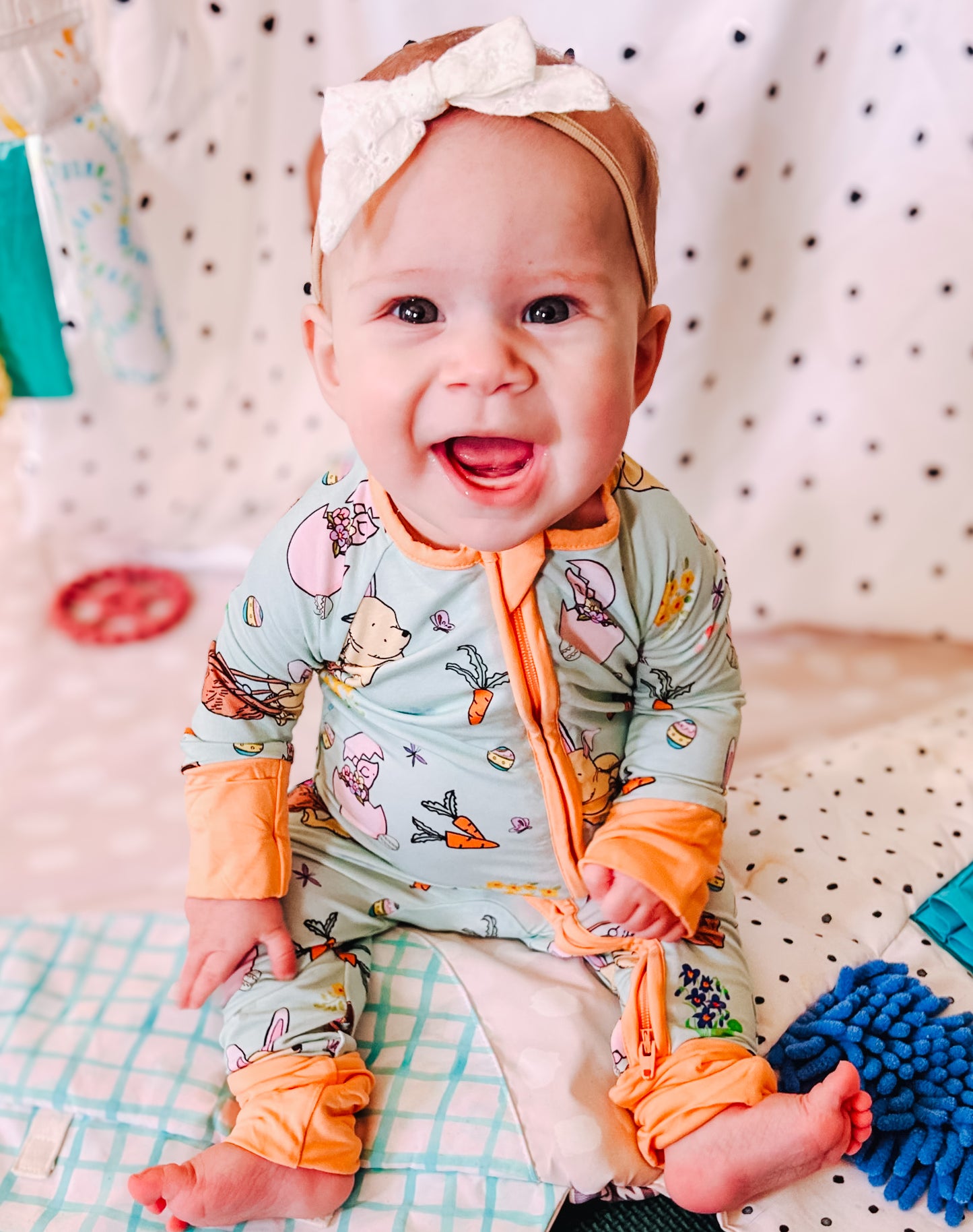 Hunny Bunny Zippered Romper