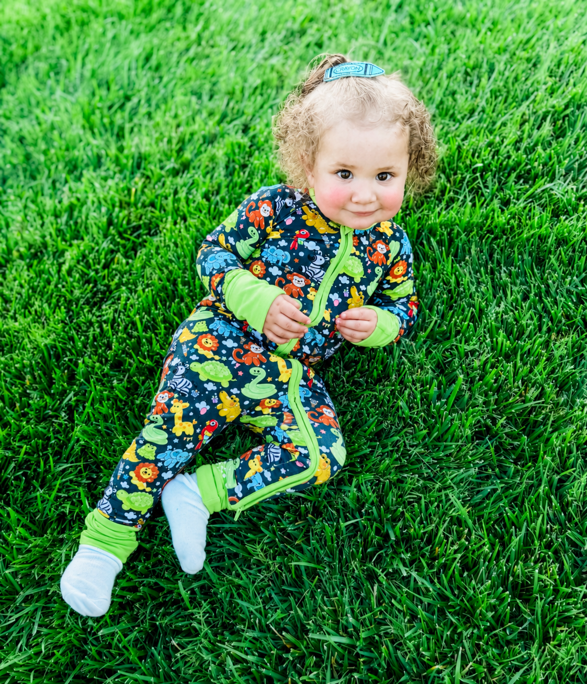 Safari Party Zippered Romper