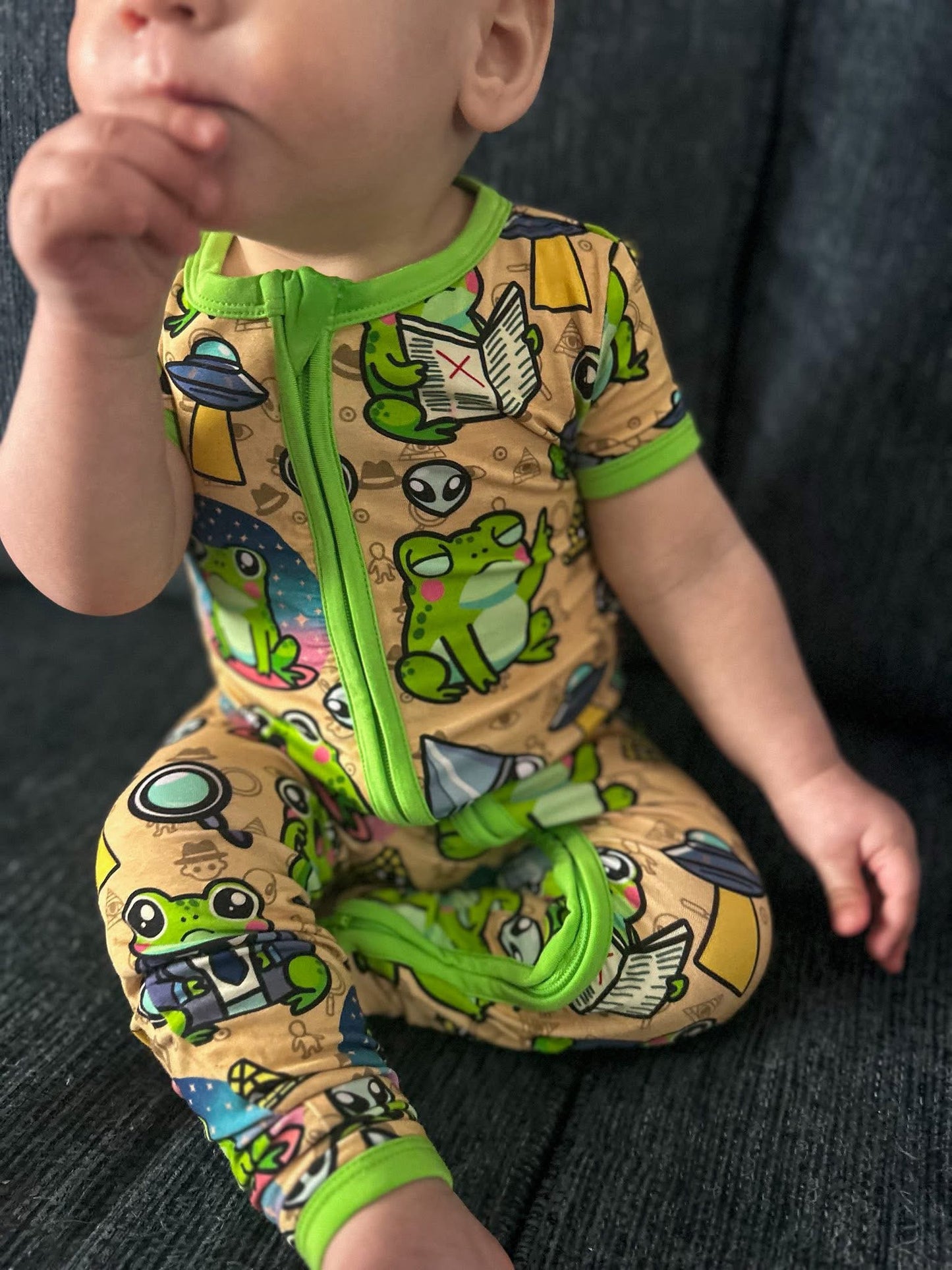 Brann Short Sleeve Zippered Romper