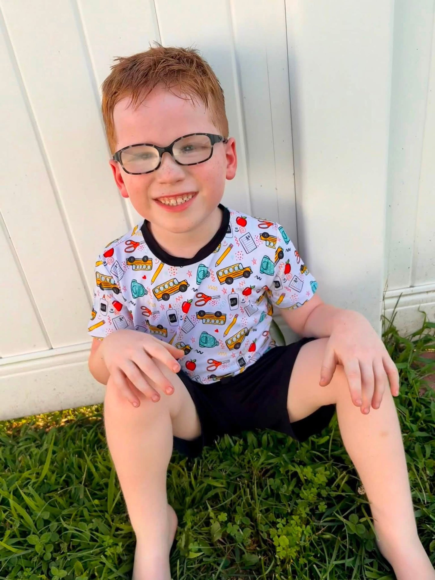 Pencil Pals Tee+Solid Shorts