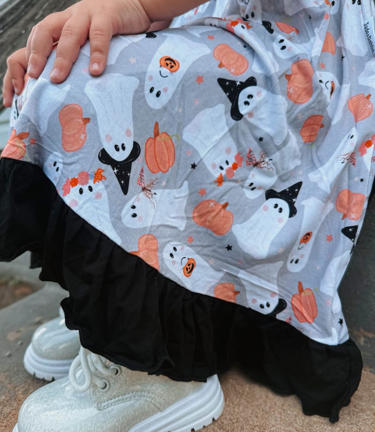 Let’s Go Ghouls Collared Twirl+Solid Leggings