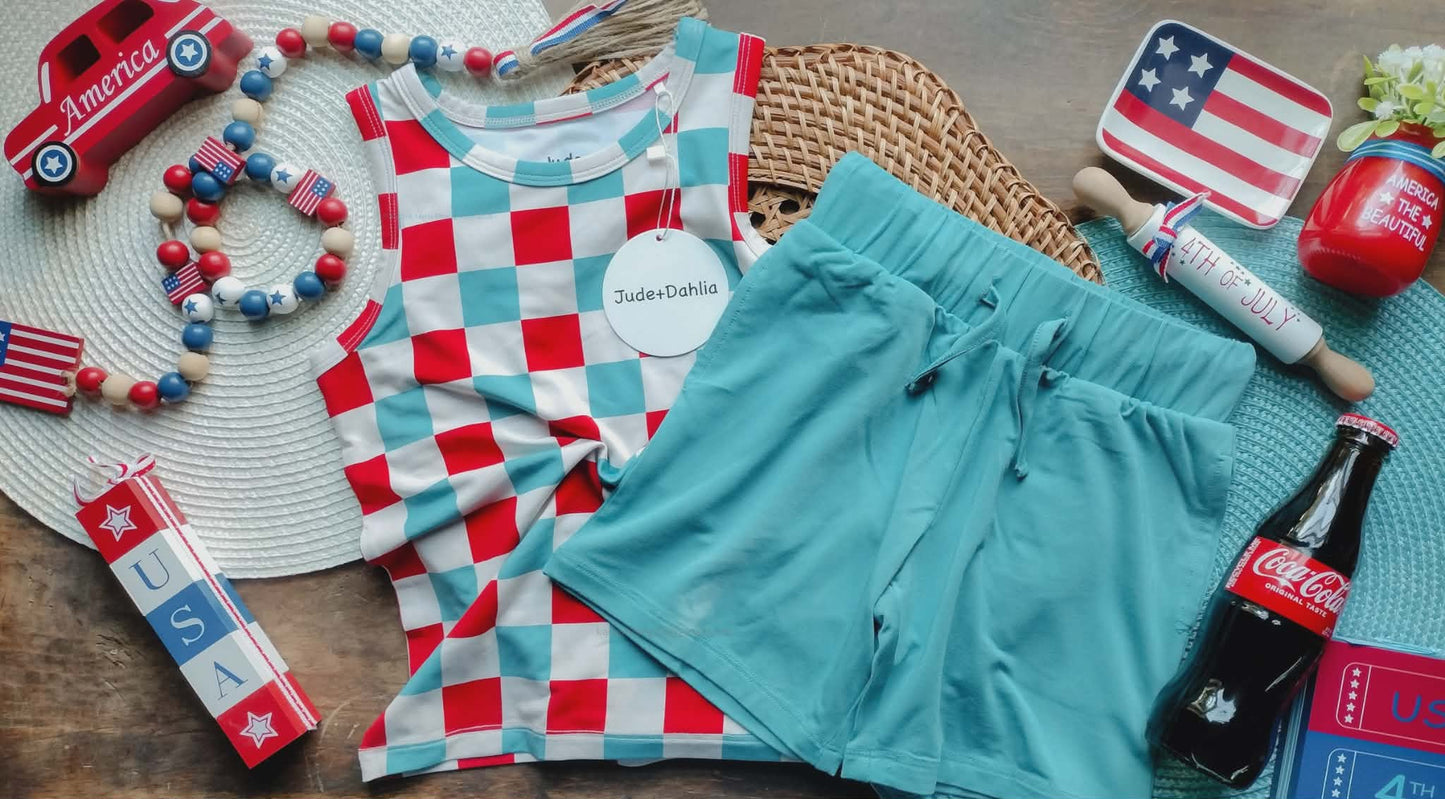 1776 Tank+Solid Shorts