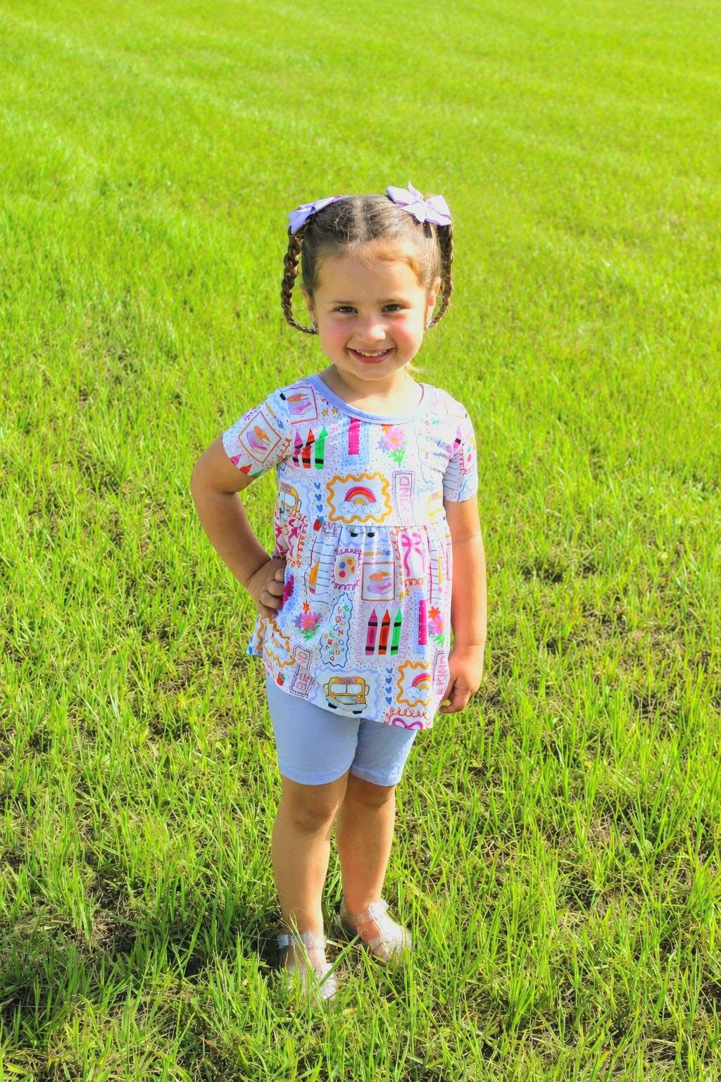 Crayon Cuties Peplum+Solid Bikers
