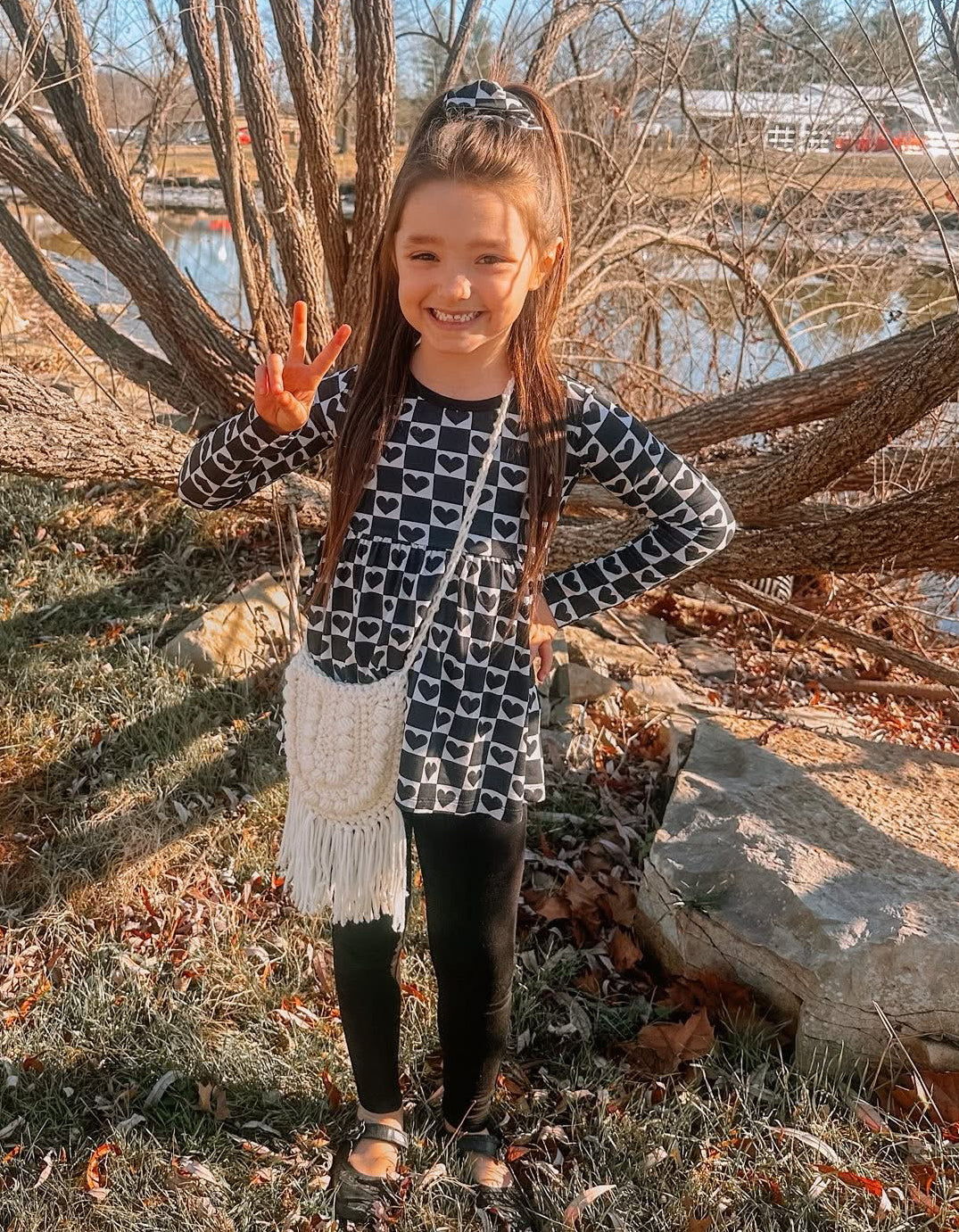 Rebel Hearts Peplum+Leggings