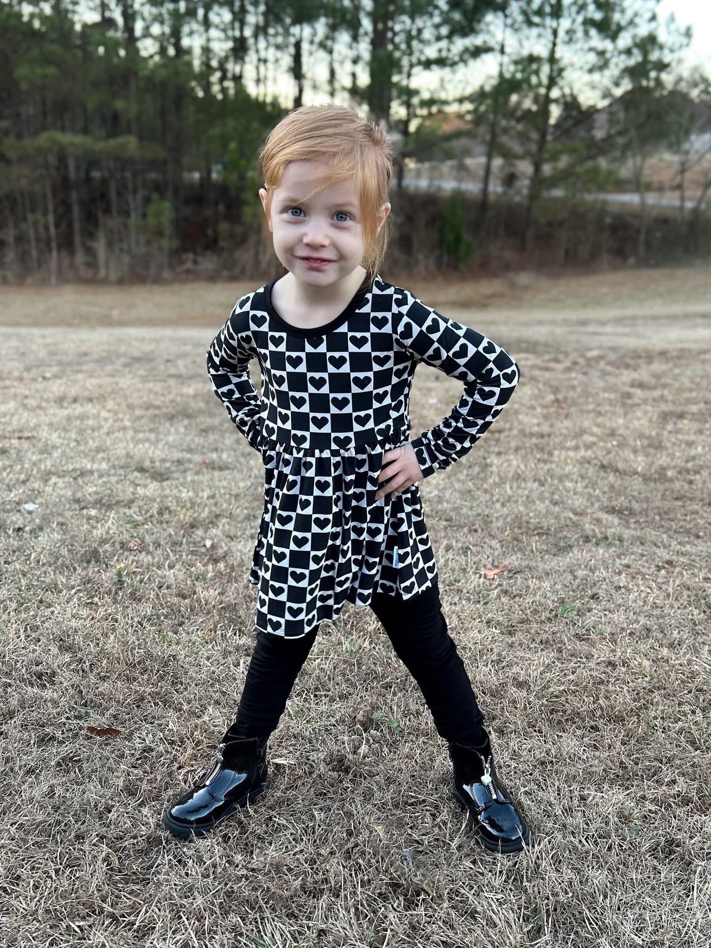 Rebel Hearts Peplum+Leggings