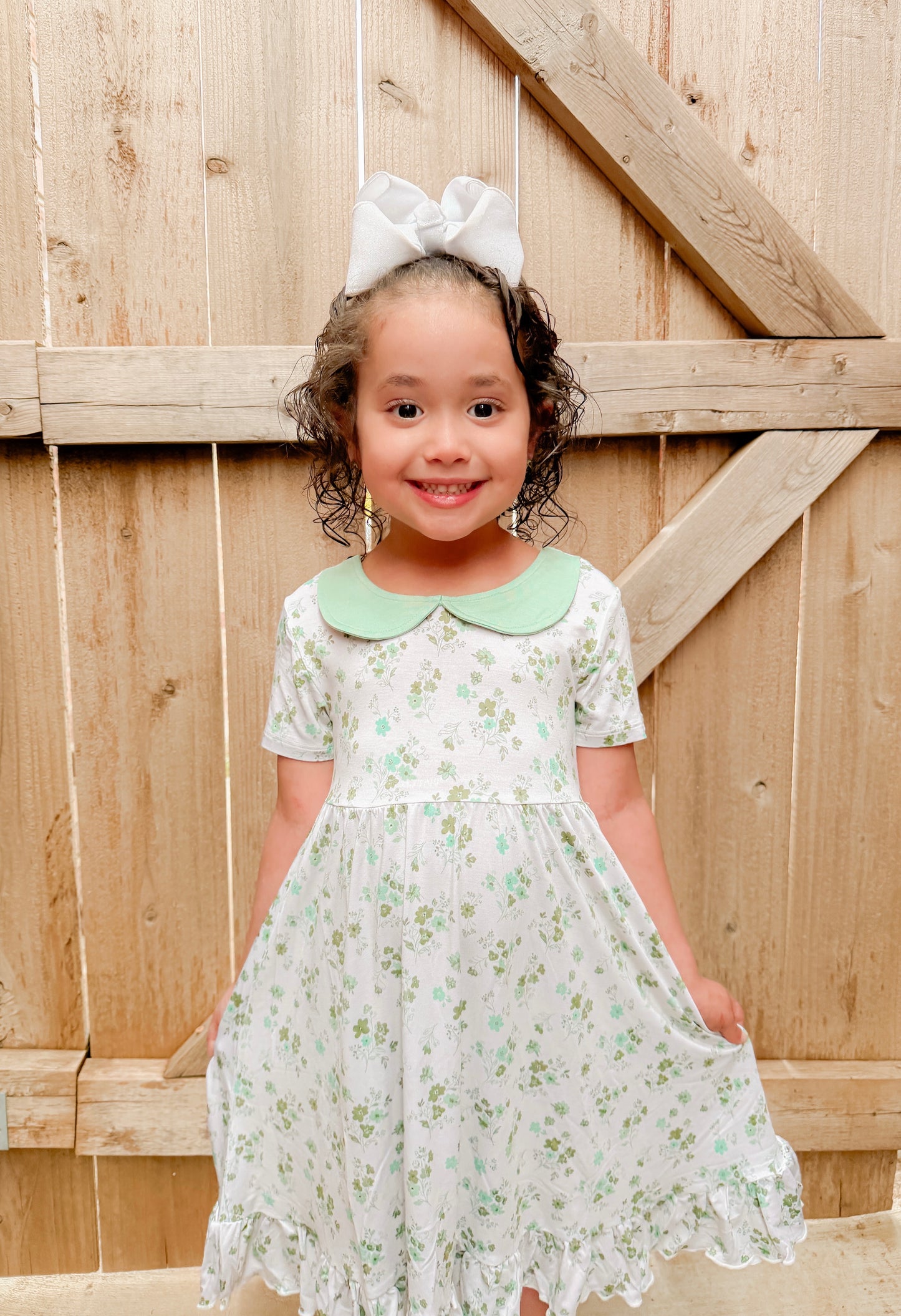 Livie Collared Twirl+Solid Leggings