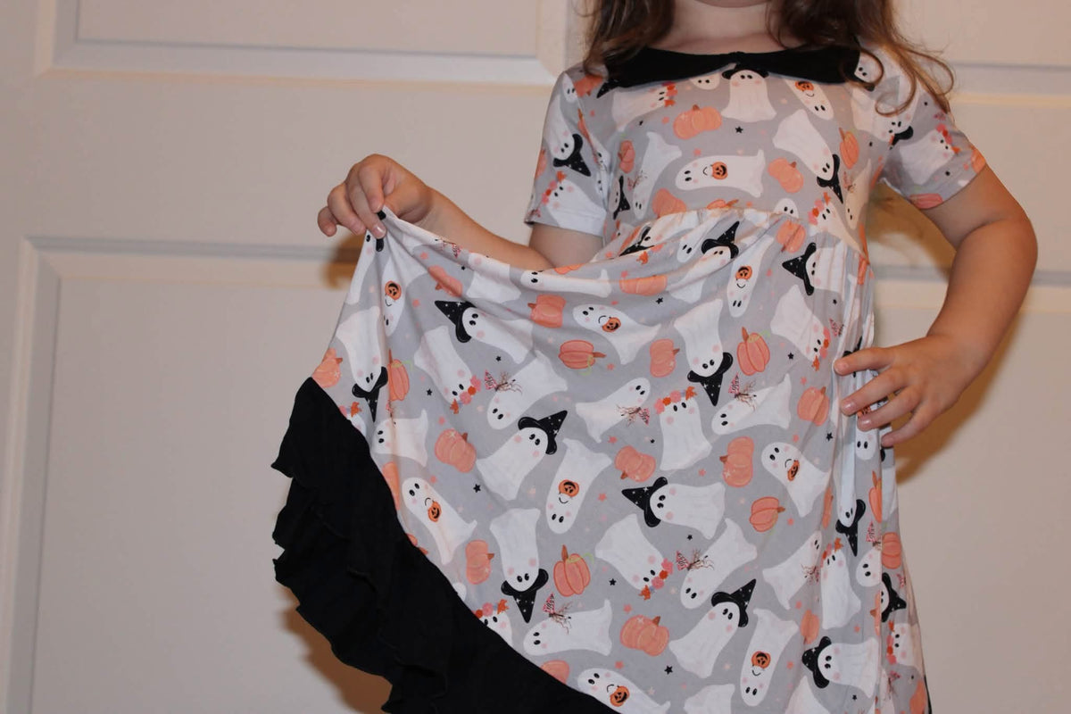 Let’s Go Ghouls Collared Twirl+Solid Leggings