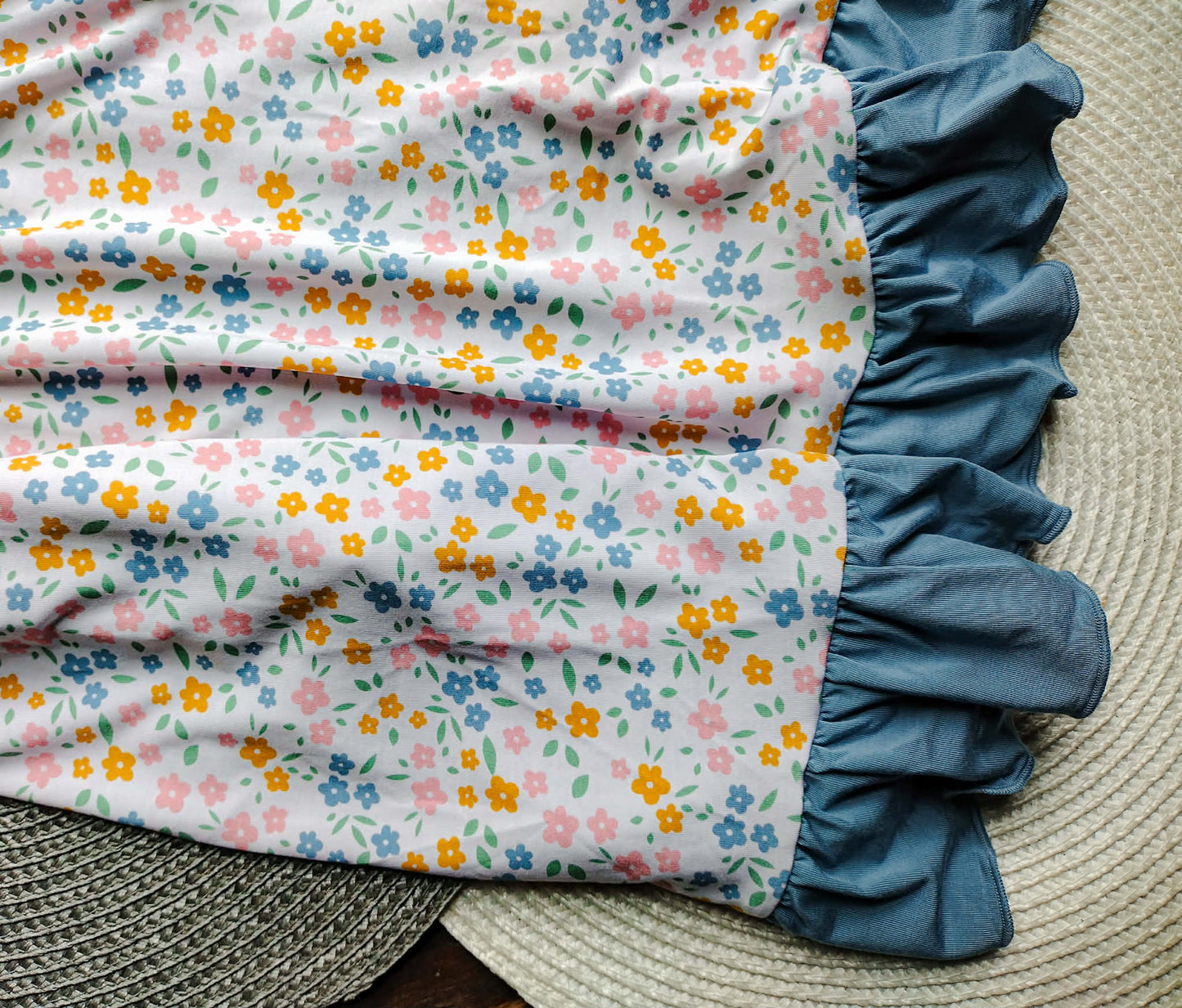 Floral Haze Tank Twirl+Solid Bikers