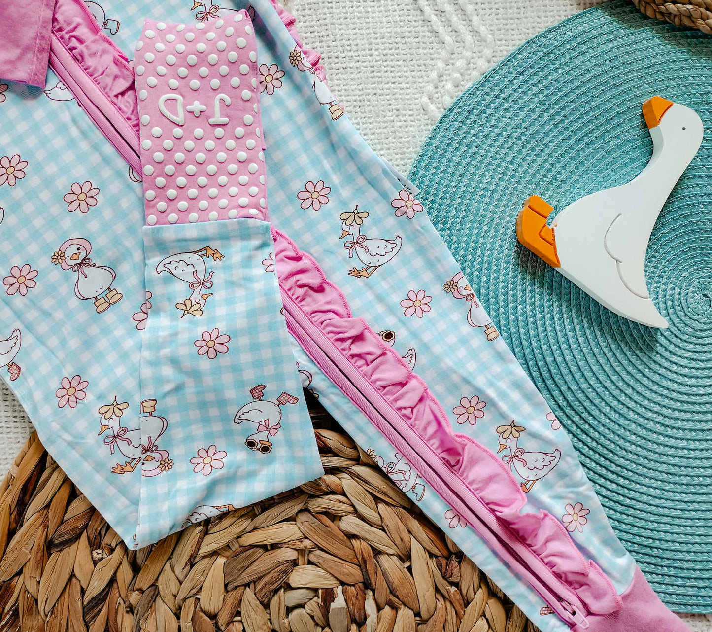 Boots&Blooms Ruffle Bum Zippered Romper