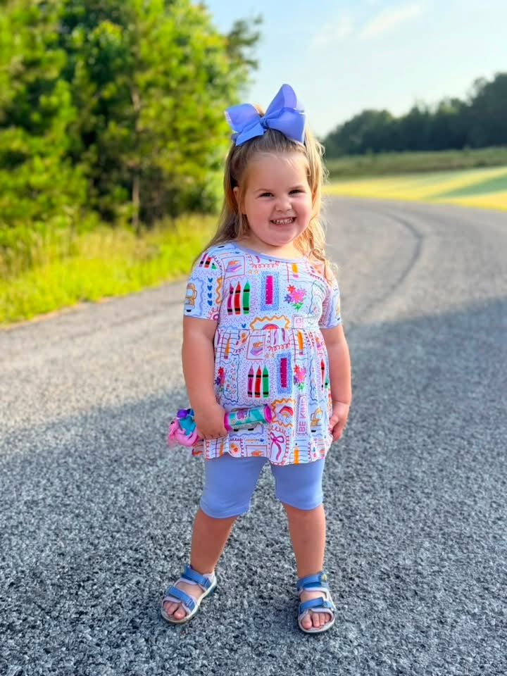 Crayon Cuties Peplum+Solid Bikers