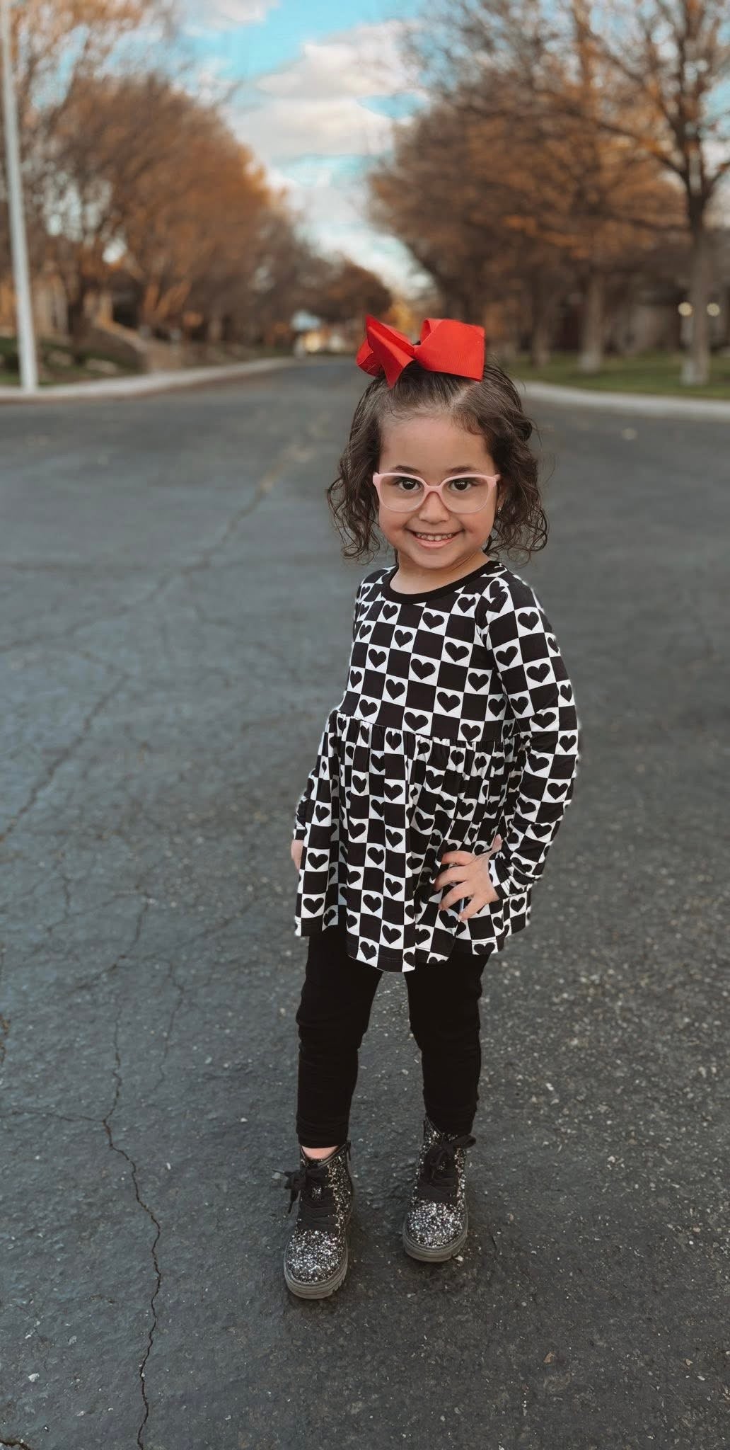 Rebel Hearts Peplum+Leggings