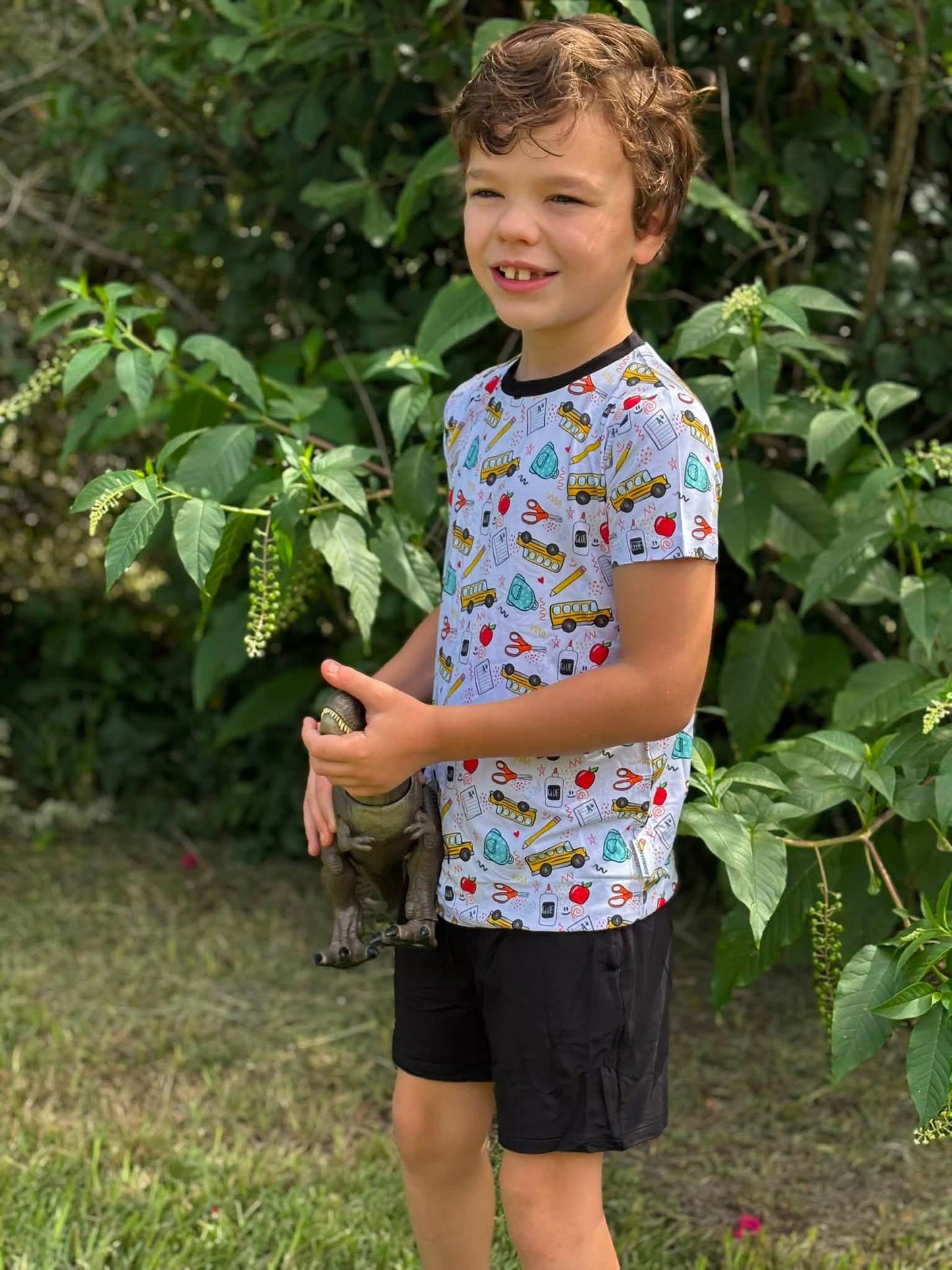 Pencil Pals Tee+Solid Shorts
