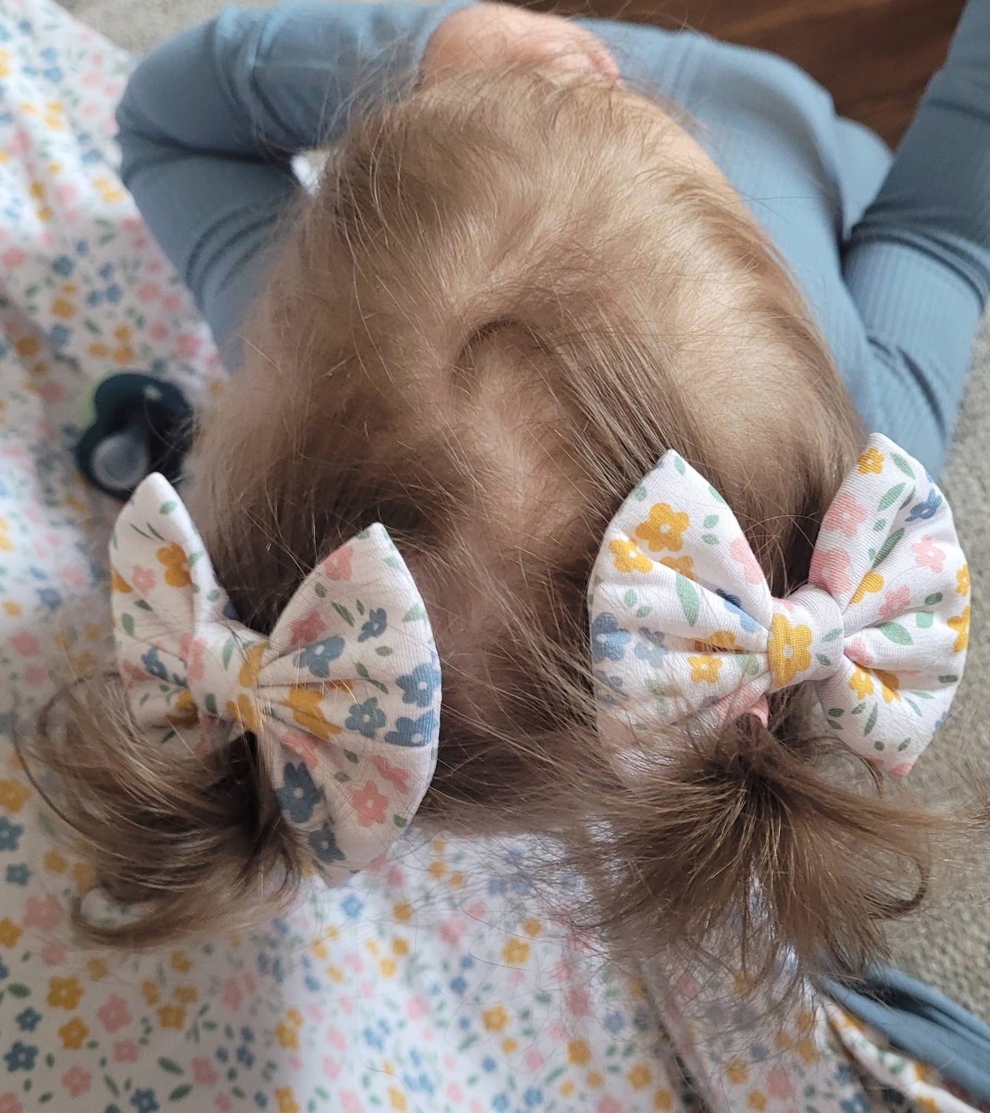 Floral Haze Clip Bow
