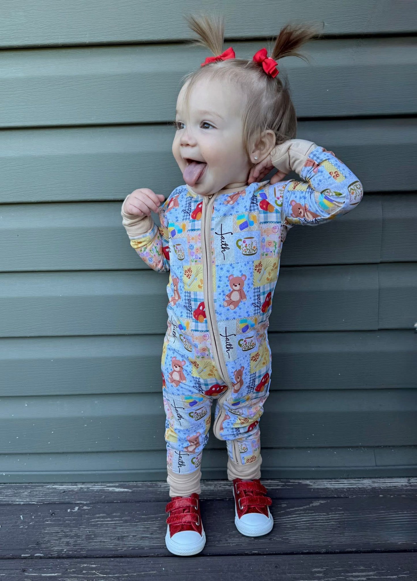 String Cheese Zippered Romper