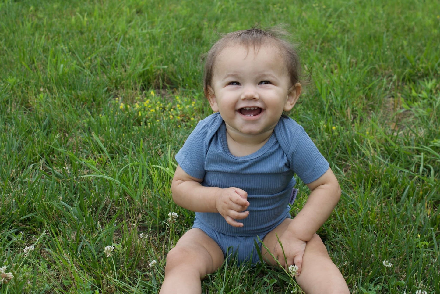 Moonlit Tide Ribbed Onesie