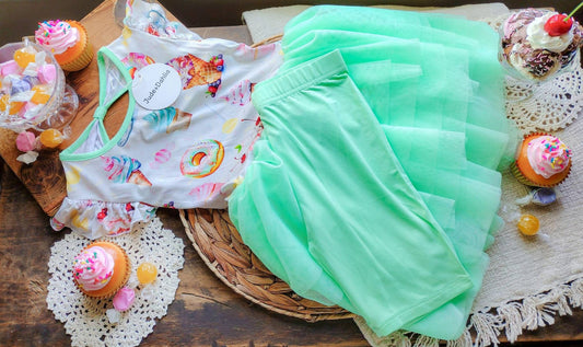 Dahlia’s Delights Tulle Twirl+Solid Bikers