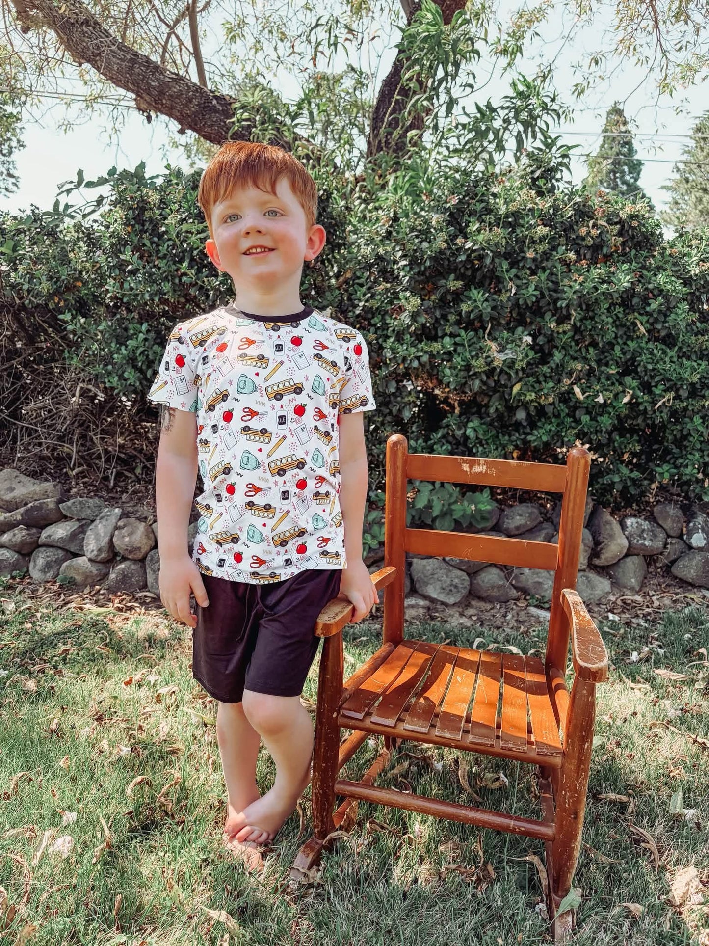 Pencil Pals Tee+Solid Shorts
