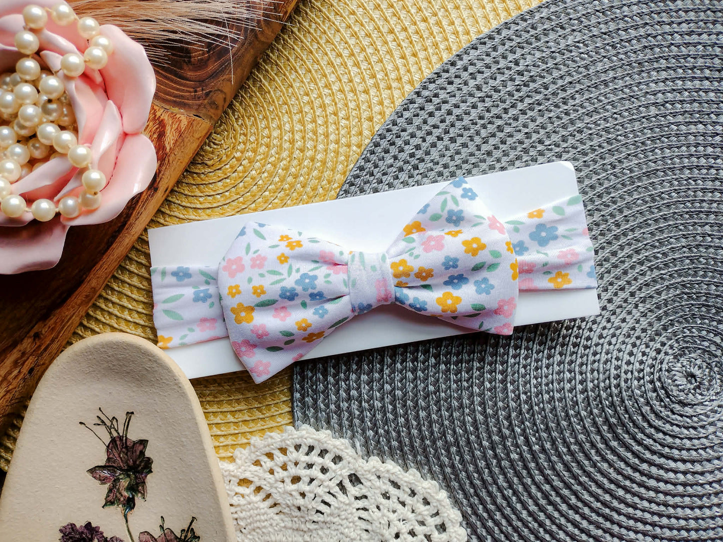 Floral Haze Headwrap Bow