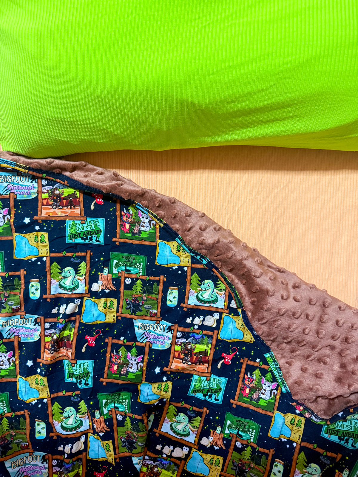 Camp Cryptids Travel Blanket