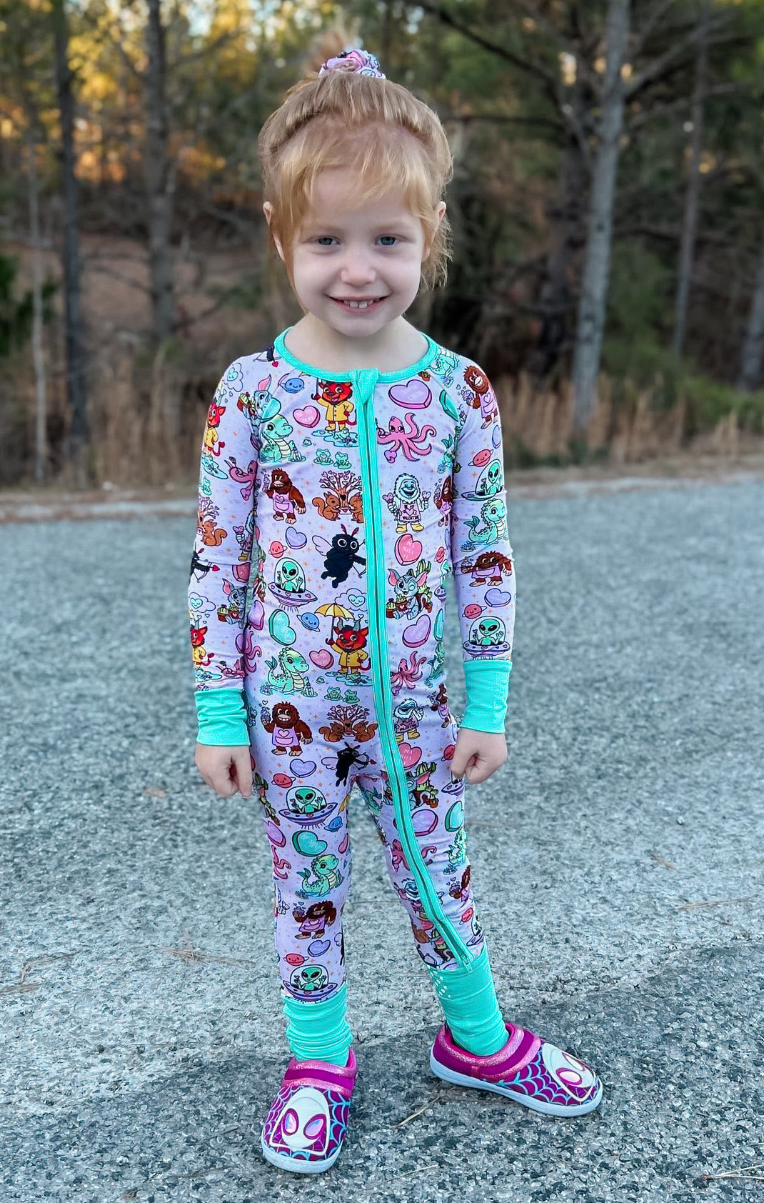 Cryptid Crush Zippered Romper