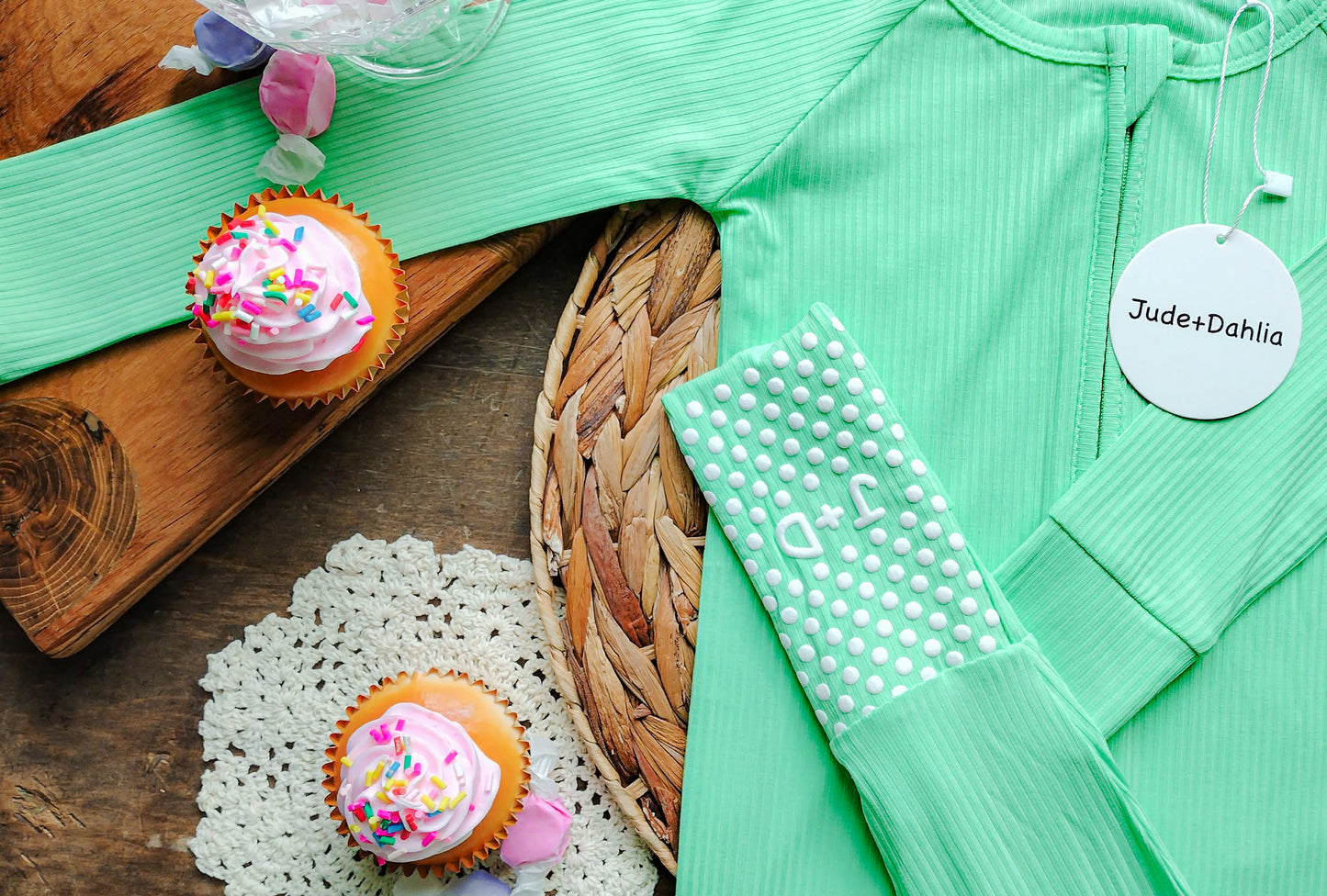 Mint Daydream Ribbed Zippered Romper
