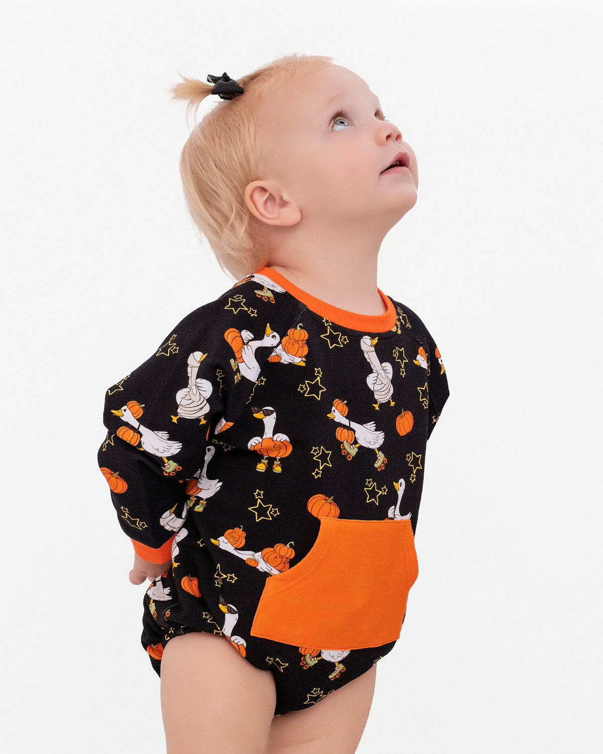 Quacktober Bamboo Terry Pocket Bubble Romper