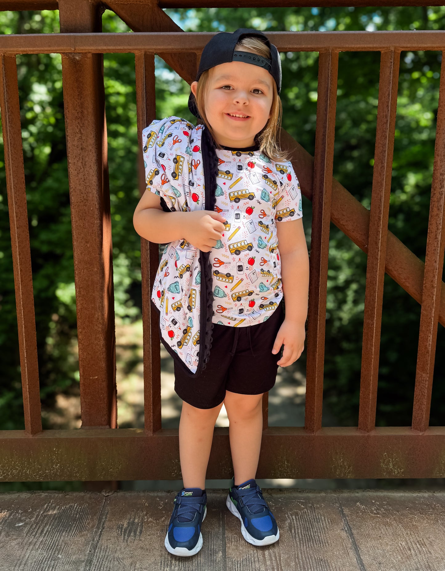 Pencil Pals Tee+Solid Shorts