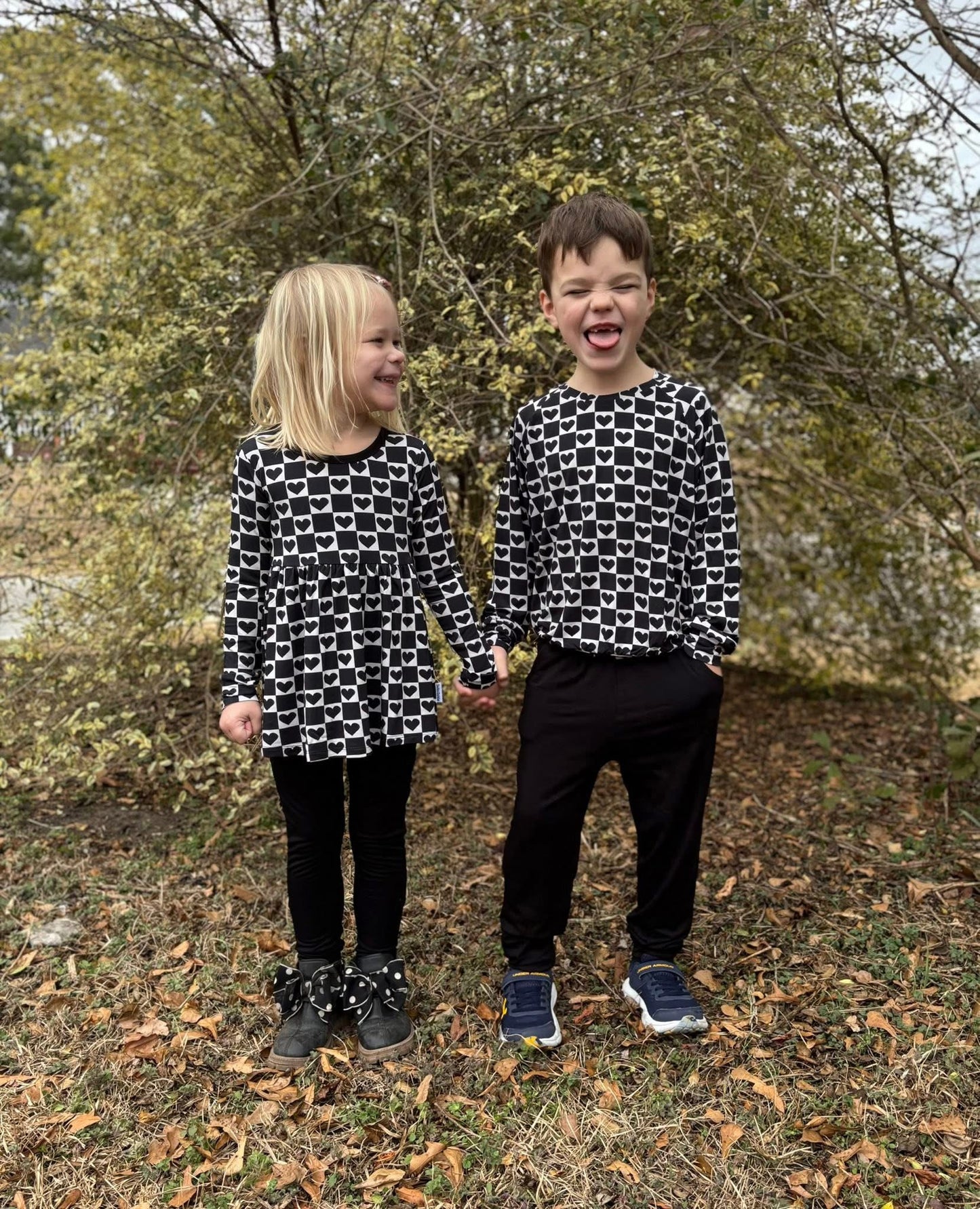 Rebel Hearts Peplum+Leggings