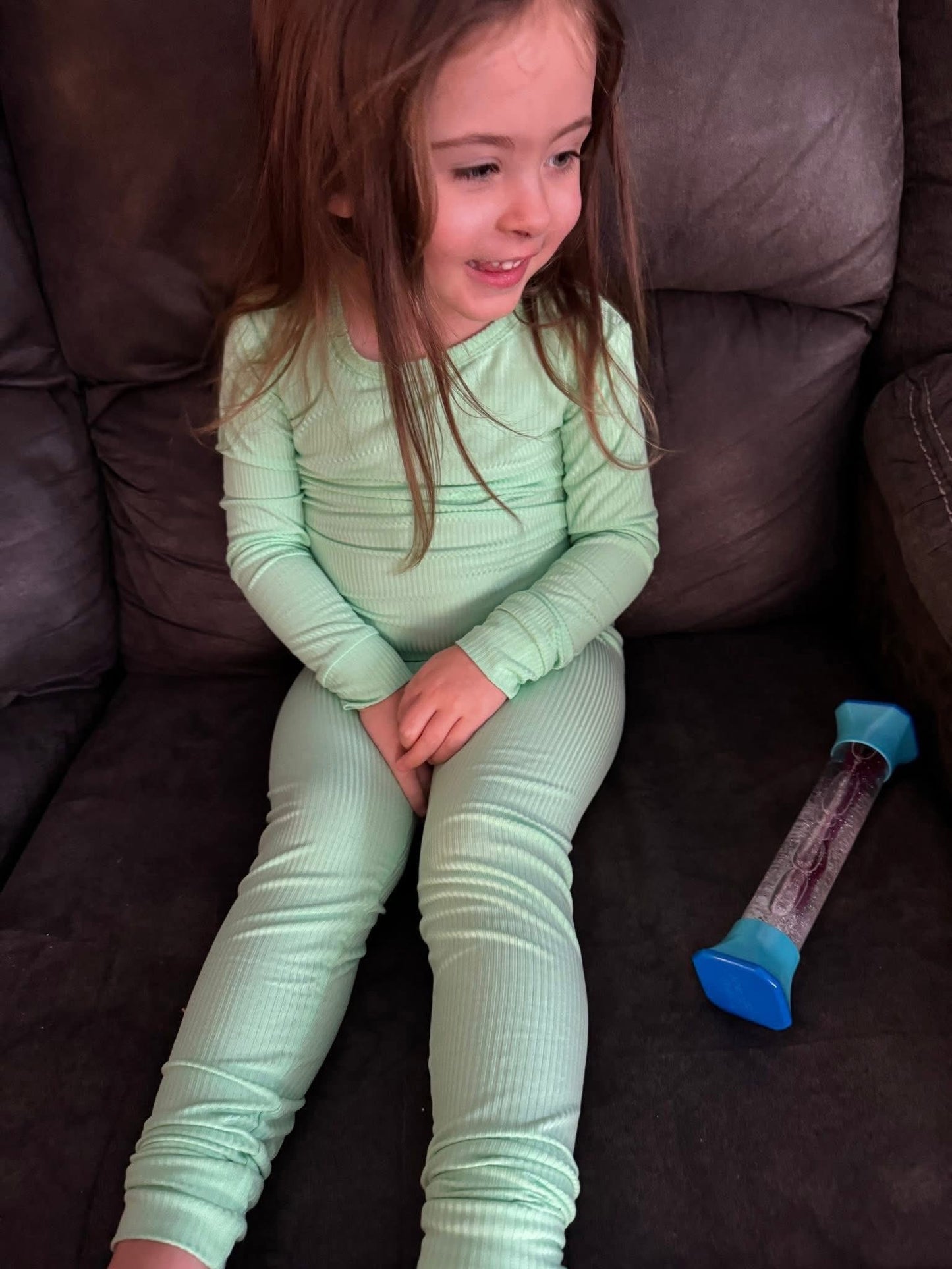 Mint Daydream Ribbed Two Piece PJs