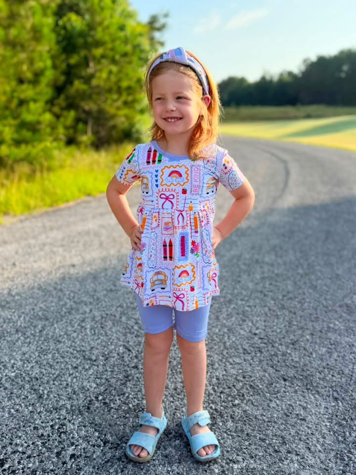 Crayon Cuties Peplum+Solid Bikers