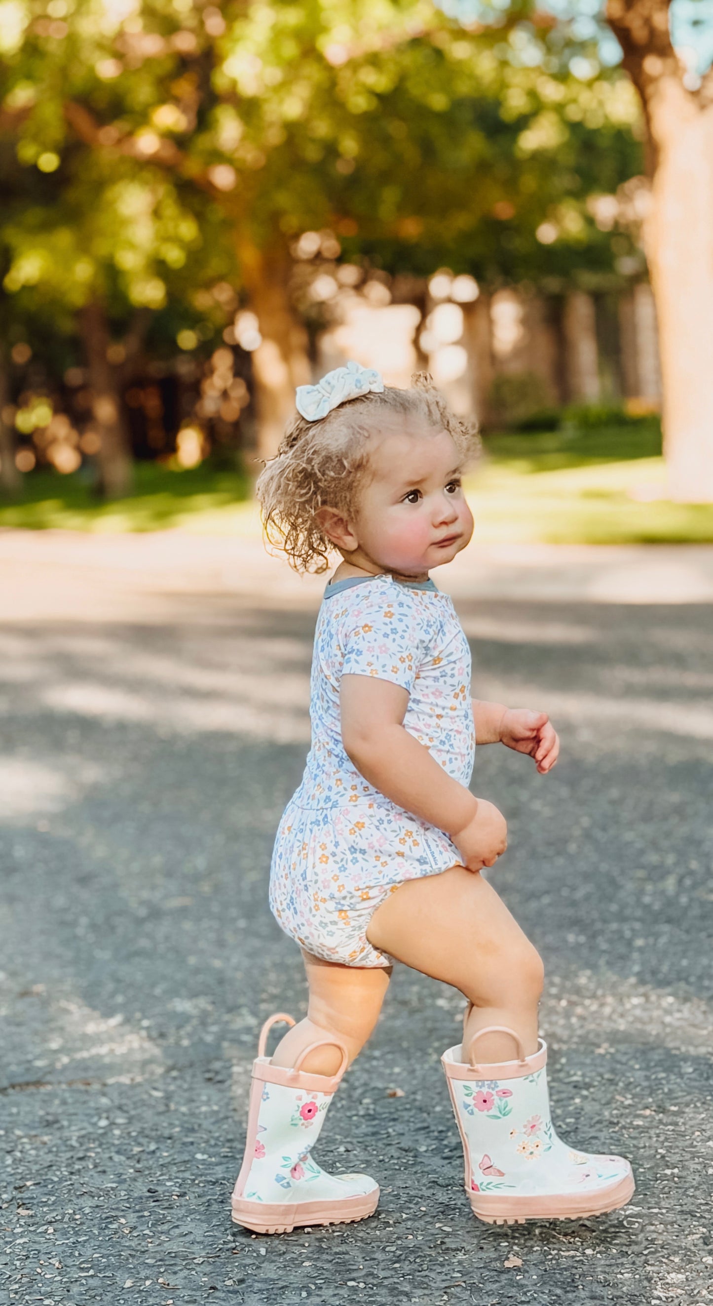 Floral Haze Bubble Romper