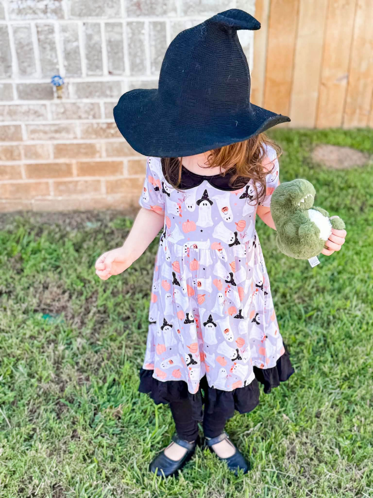 Let’s Go Ghouls Collared Twirl+Solid Leggings